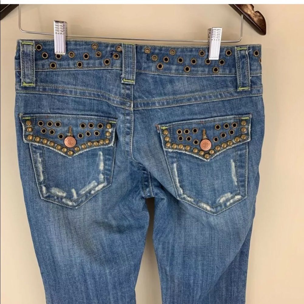 VIGOSS Womens Boot Cut Jeans Blue Medium Wash